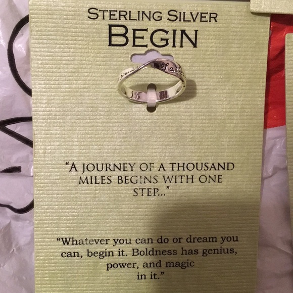 Silver Rings Peace Sign Love Life Journey - Picture 4 of 5